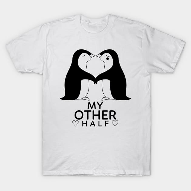 Cute Penguins Love Romance Tee T-Shirt by ToddHeal